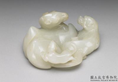 图片[2]-Carved jade in the shape of three beasts, Qing dynasty (1644-1911)-China Archive